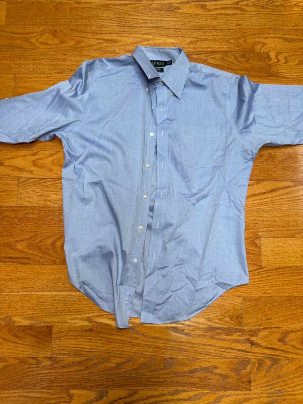 🙂Ralph Lauren Men's Blue Oxford Button-Down Shirt